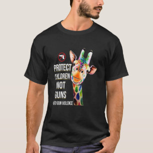 Kinderen beschermen Geen Pistolen Draag Oranje Pis T-shirt