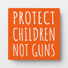Kinderen beschermen, geen Pistolen - Pistool beëin Fotoplaat