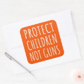 Kinderen beschermen, geen Pistolen - Pistool beëin Vierkante Sticker (Envelop)