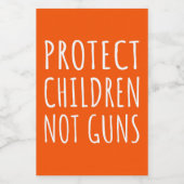 Kinderen beschermen, geen Pistolen - Pistool beëin Voedselcontainer Etiket (Enkel label)