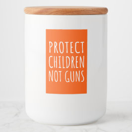 Kinderen beschermen, geen Pistolen - Pistool beëin Voedselcontainer Etiket