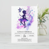 Kinderen betoverende fee verjaardagsviering kaart (Staand voorkant)