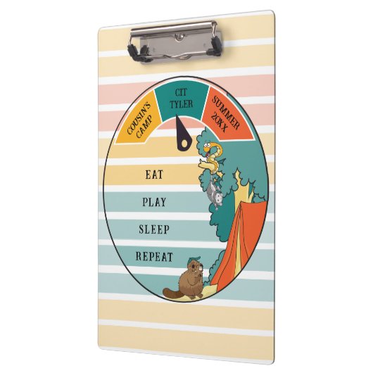 Kinderen bever, opossum, slangenkamp personalisere klembord (Links)