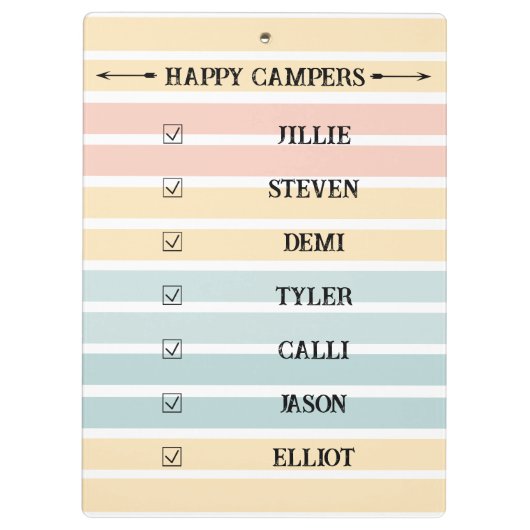 Kinderen bever, opossum, slangenkamp personalisere klembord (Achterkant)