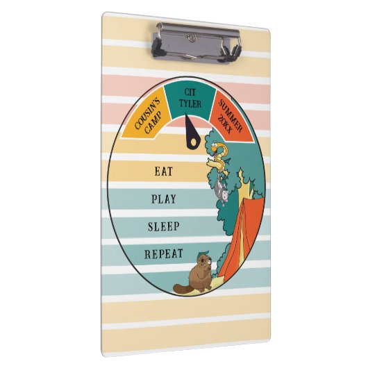 Kinderen bever, opossum, slangenkamp personalisere klembord (Rechts)