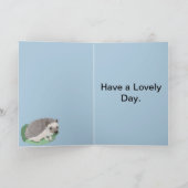 Kinderen bewerkbare schattige baby Hedgehog leefti Kaart (Binnen)