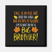 Kinderen Big Brother Herfst Zwangerschapsaankondig Magneet (Voorkant)