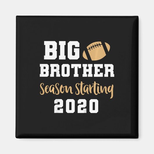 Kinderen Big Brother Voetbal Zwangerschapsaankondi Magneet (Voorkant)