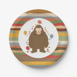 Kinderen Bigfoot Verjaardag Papieren Bordje