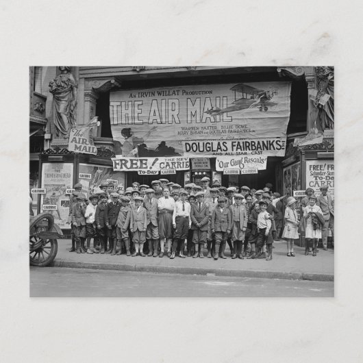 Kinderen bij de film, 1925 briefkaart (Voorkant)