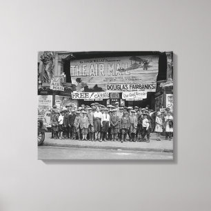 Kinderen bij de film, 1925 canvas afdruk