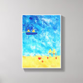 Kinderen bij de zee Contemporary Art  Canvas Afdruk (Voorkant)