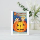 Kinderen bij Halloween Briefkaart (Staand voorkant)