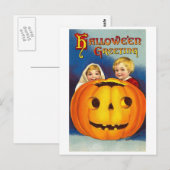 Kinderen bij Halloween Briefkaart (Voorkant / Achterkant)