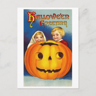 Kinderen bij Halloween Briefkaart
