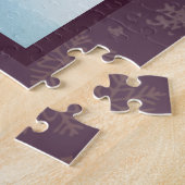 Kinderen bij het kerkraam met Kerstmis Legpuzzel (Zijkant)