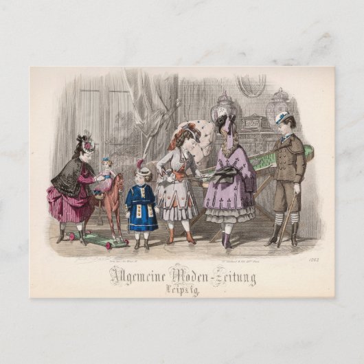 Kinderen bij het spelen briefkaart (Voorkant)