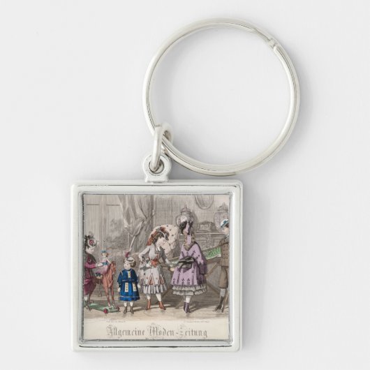 Kinderen bij het spelen sleutelhanger (Voorkant)