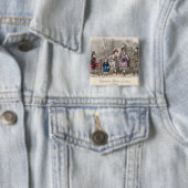 Kinderen bij het spelen vierkante button 5,1 cm (In situ)