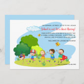 Kinderen bij Play Invitation Kaart (Voorkant / Achterkant)