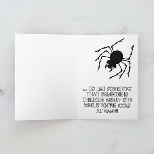 Kinderen bij Summer Camp Spider Dropping Kaart (Binnen)