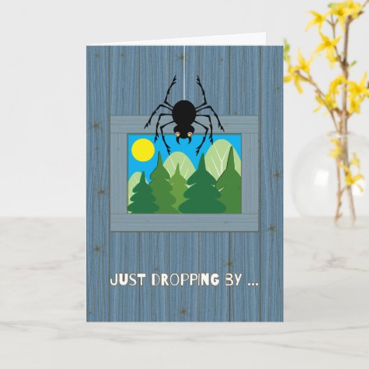 Kinderen bij Summer Camp Spider Dropping Kaart (Gele Bloem)