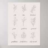 Kinderen Bijbelvers Schrift Poster Boho Bijbel Muu (Voorkant)