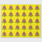 Kinderen Birthday carnaval circus tent wrappaper Cadeaupapier (Vlak)