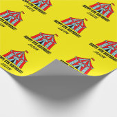 Kinderen Birthday carnaval circus tent wrappaper Cadeaupapier (Hoek)