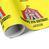 Kinderen Birthday carnaval circus tent wrappaper Cadeaupapier (Rol Hoek)