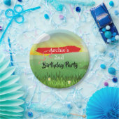 Kinderen Birthday Fun Fields Rustisch festival Papieren Bordje (Feest)