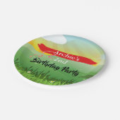 Kinderen Birthday Fun Fields Rustisch festival Papieren Bordje (Gekanteld)