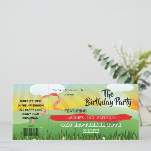 Kinderen Birthday Fun Rustic Festival (Staand voorkant)