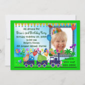 Kinderen Birthday Invitation 019: Treintrein Kaart (Voorkant)