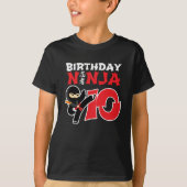 Kinderen Birthday Ninja - 10-jarig thema Oude Part T-shirt (Voorkant)