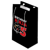 Kinderen Birthday Ninja - 5 jaar oud party thema Klein Cadeauzakje (Achterkant Gekanteld)