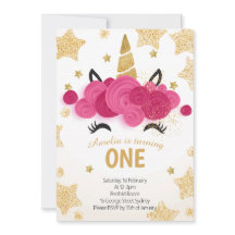 Kinderen Birthday Party Magic Unicorn Invitation