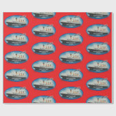 Kinderen Birthday Red, speciaal gepersonaliseerd T Cadeaupapier (Vlak)