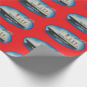 Kinderen Birthday Red, speciaal gepersonaliseerd T Cadeaupapier (Hoek)