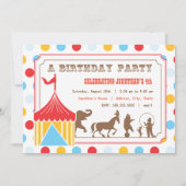Kinderen - Birthday Uitnodiging - Circus (Voorkant)