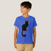Kinderen Black Cat T-shirt Organic Cat Kind T-shir (Voorkant volledig)