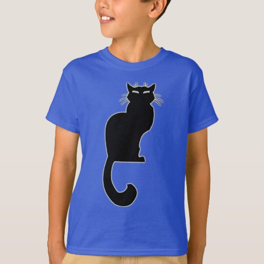 Kinderen Black Cat T-shirt Organic Cat Kind T-shir (Voorkant)