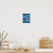 Kinderen blauw geruit ik was 6 ik ben 7 grappig 67 poster (Keuken)