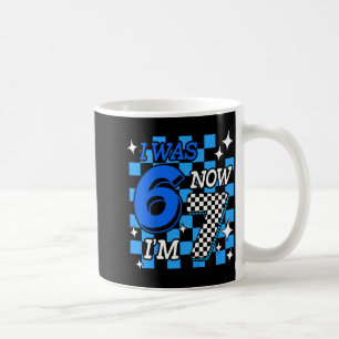 Kinderen Blauw Geruit Ik Was 6 Nu Ben Ik 7 Verjaar Koffiemok