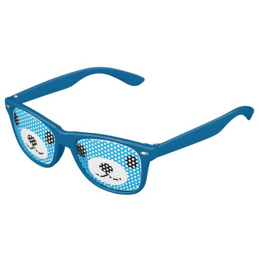 Kinderen Blauwe Teddybeer Zomerleuke zonnebril (Gekanteld)