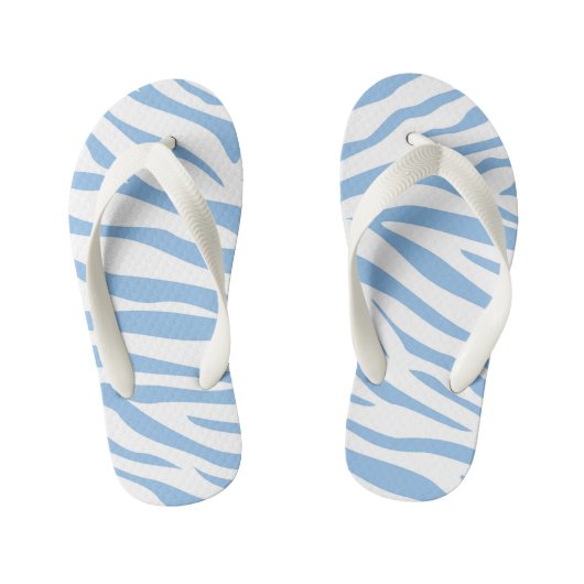 Kinderen Blauwe Zebra Streep Flip Flops (Voetbed)
