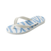 Kinderen Blauwe Zebra Streep Flip Flops (Schuin)