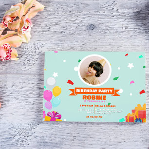 Kinderen blij verjaardagsuitnodiging kaart