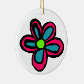 Kinderen bloem illustratie keramisch ornament (Rechts)