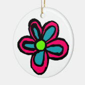Kinderen bloem illustratie keramisch ornament (Links)